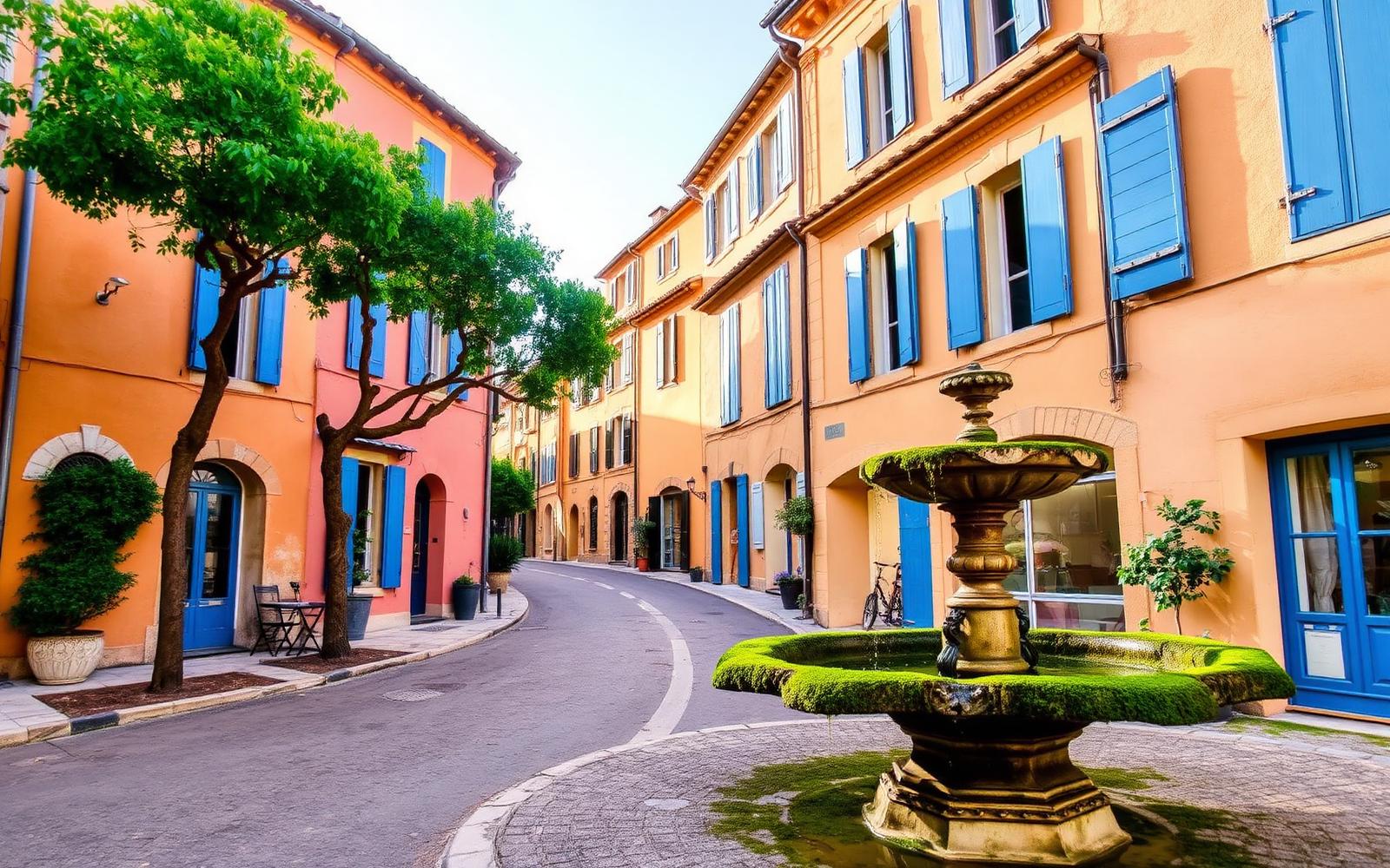 Vicoli ocra e fontane muschiose del centro storico